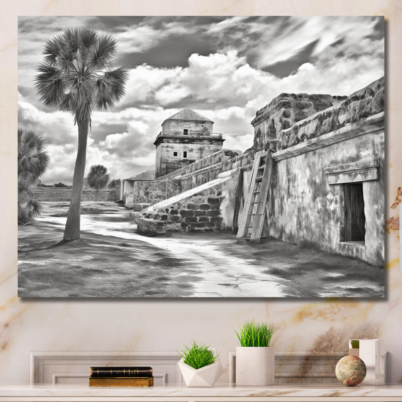 Noir et blanc Florida Sunshines State II, H 34 po x l 44 po x P 1,5 po, Toile tendue