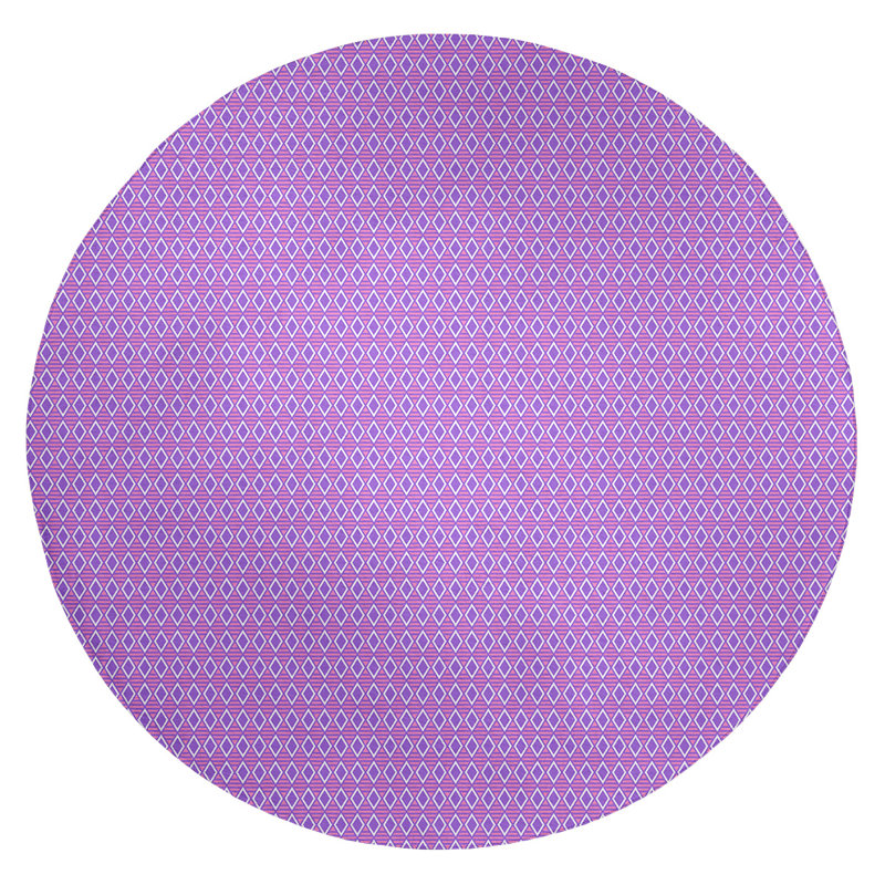 Chenille Geometric Indoor Rug, Round 5'