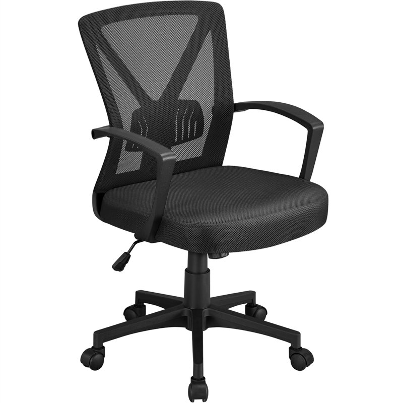 color Executive Mesh Desk Chair, Black