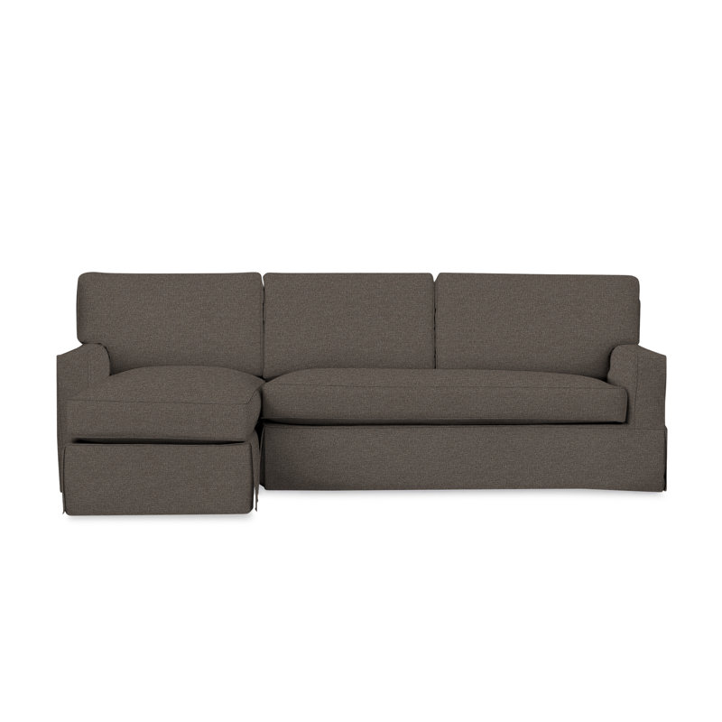 Taylor Chaise Sectional, Left Hand Facing, Drusky Charcoal Sustain® Basketweave