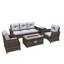 Anatoly 5 - Person Wicker Patio Dining Set with Rectangular Table , Cushions Included-71468730-71468729