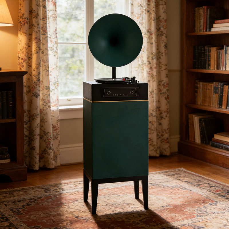 Lecteur de disques rétro Bluetooth, Vert