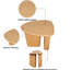 Table d'appoint fuselée en bois naturel, poids de 36,48 lb, fabrication stable et pratique avec deux pieds verticaux épais pour plus de stabilité