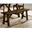 Banc en bois massif rustique avec finition en noyer rustique 1pc