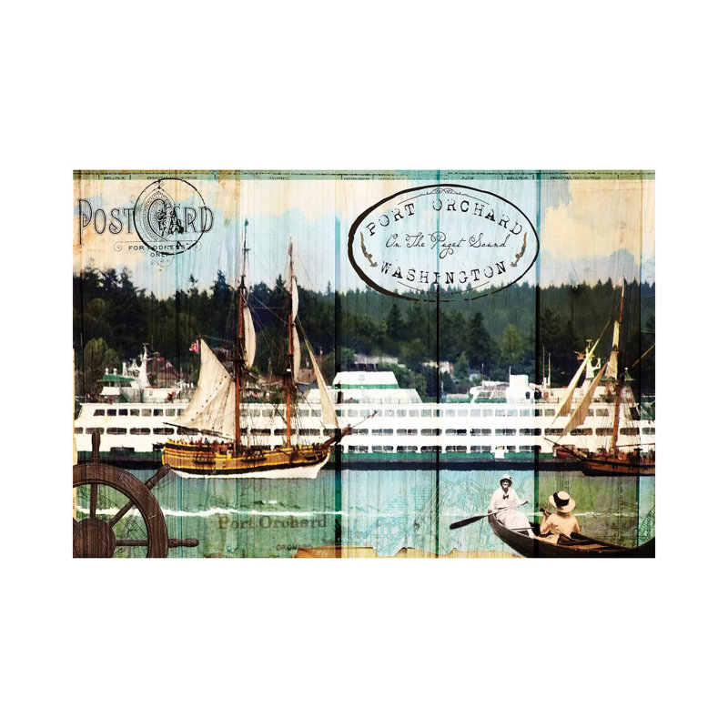 Tall Ships on the Sound 1 Piece Wrapped Canvas Wall Art, 66.04 cm H x 45.72 cm W x 1.91 cm D