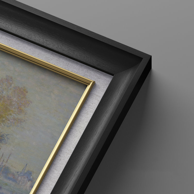 Ensemble de 2 œuvres d'art encadrées de qualité supérieure sur toile de qualité supérieure avec cadre de 26 po x 36 po, Noir
