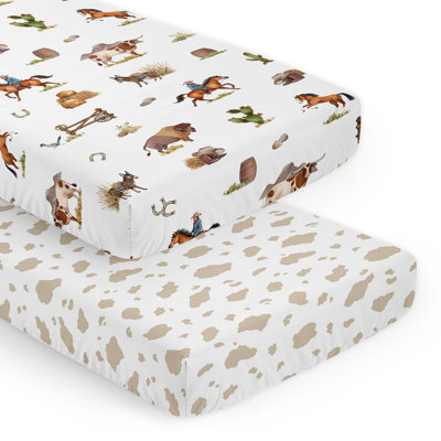 Country Western 2 Pack Fitted Crib Sheet by Sweet Jojo Designs