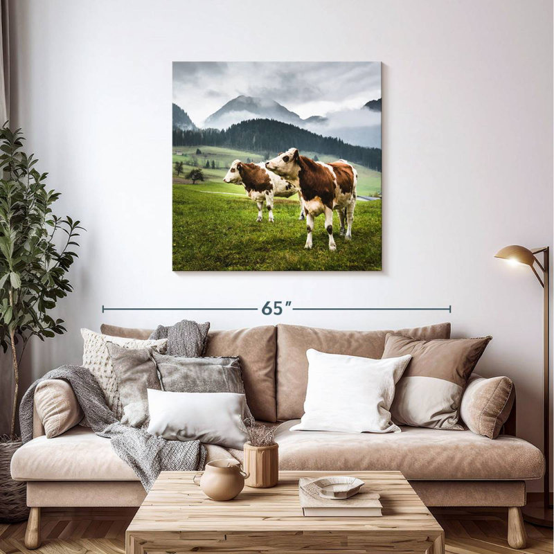 Crowle Wild Alpine Cows, 39" H x 39" W