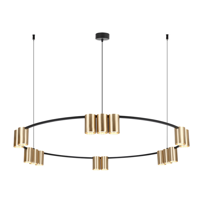 Genesis 15 - Light Pendant, Black, Gold