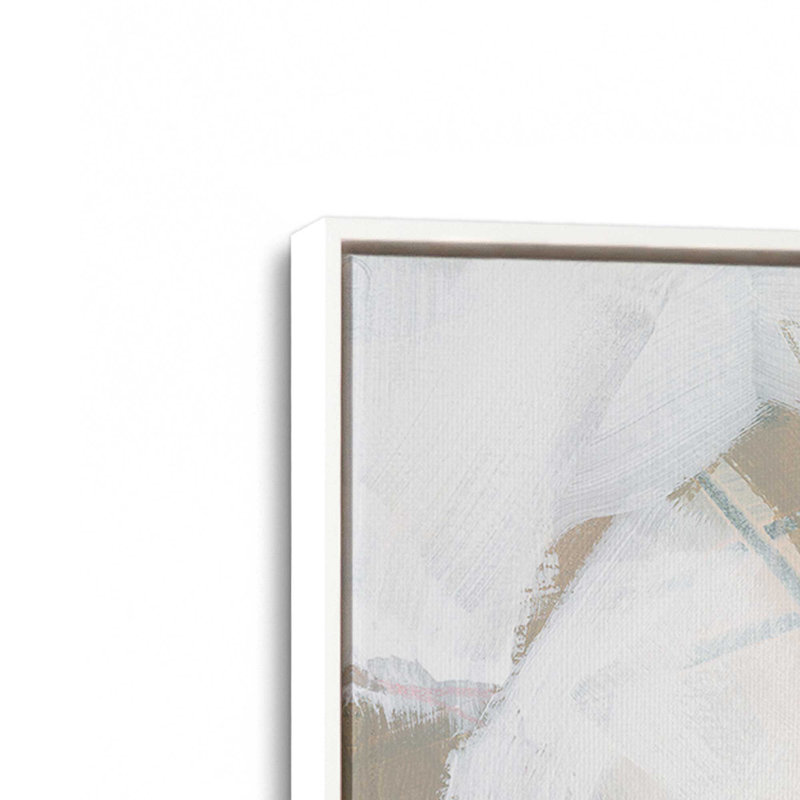 Hush Pink Abstract II, reproduction sur toile dans un cadre, H 48,75 po x l 32,75 po x P 1,75 po, Cadre flottant blanc opaque