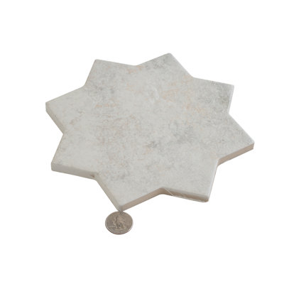 Terralis 6 X 6 In. Matte Light Ash Beige Porcelain Star Wall And Floor Tile (4.2 Sq Ft/Case) - 16 Pack