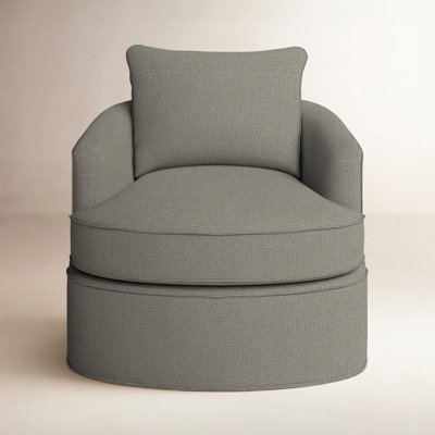 Mills Upholstered Swivel Barrel Chair