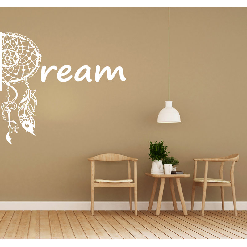Décalcomanie murale Dreamcatcher, Blanc, H 22 po x l 25 po