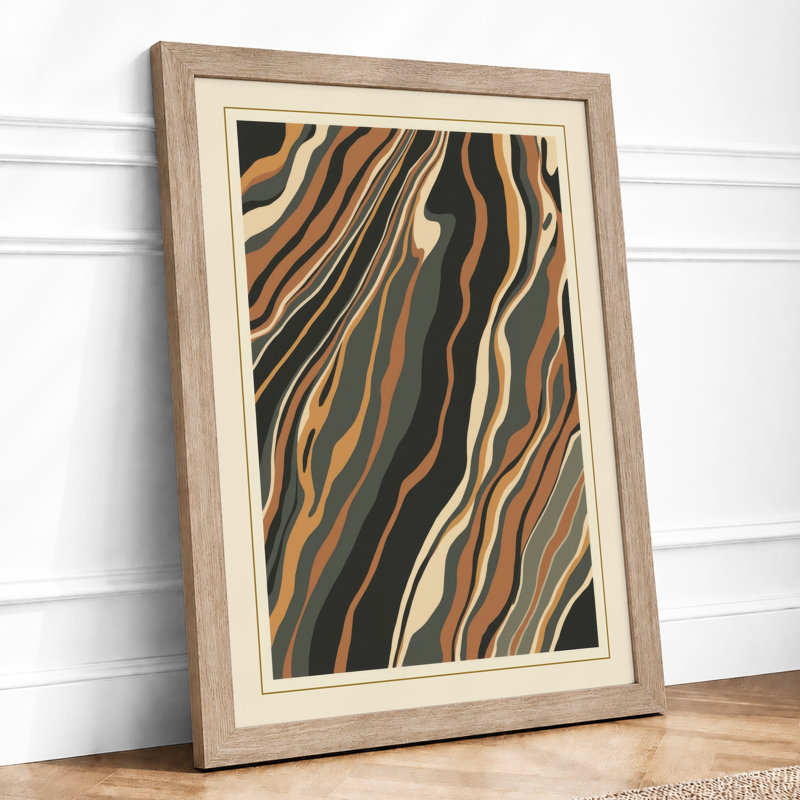 Flowing Rhythms Abstract - Print, Oak, A3 - 42.0 x 29.7 cm