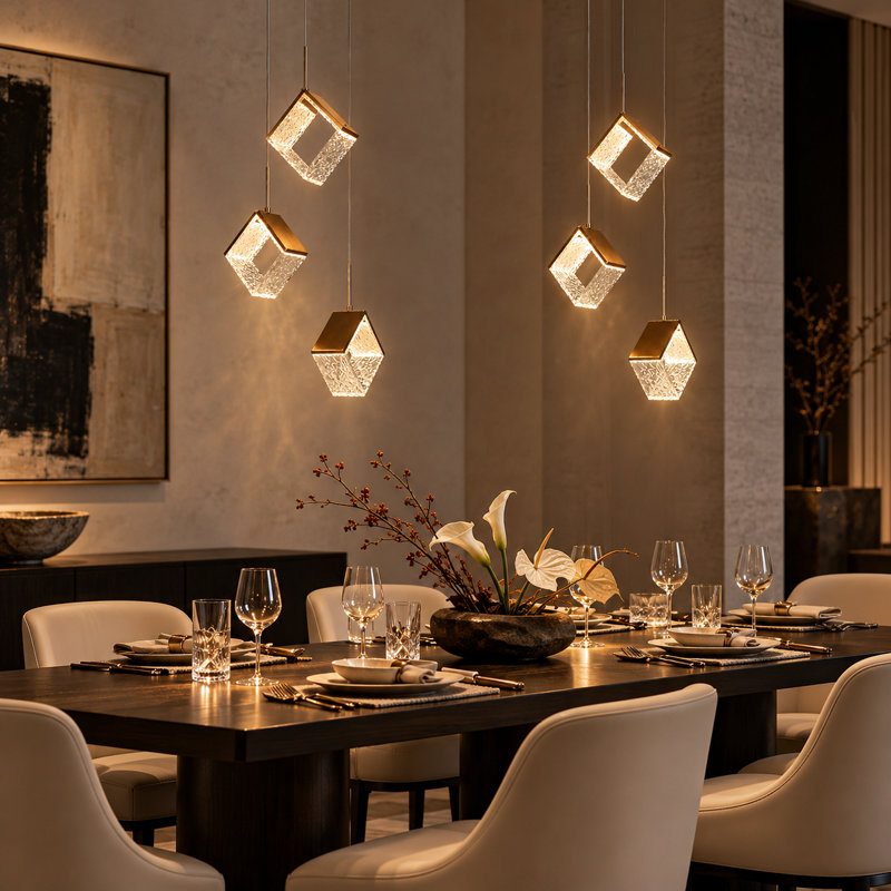 Zeinab 3 - Light Iron Dimmable LED Novelty and Rectangle Chandelier