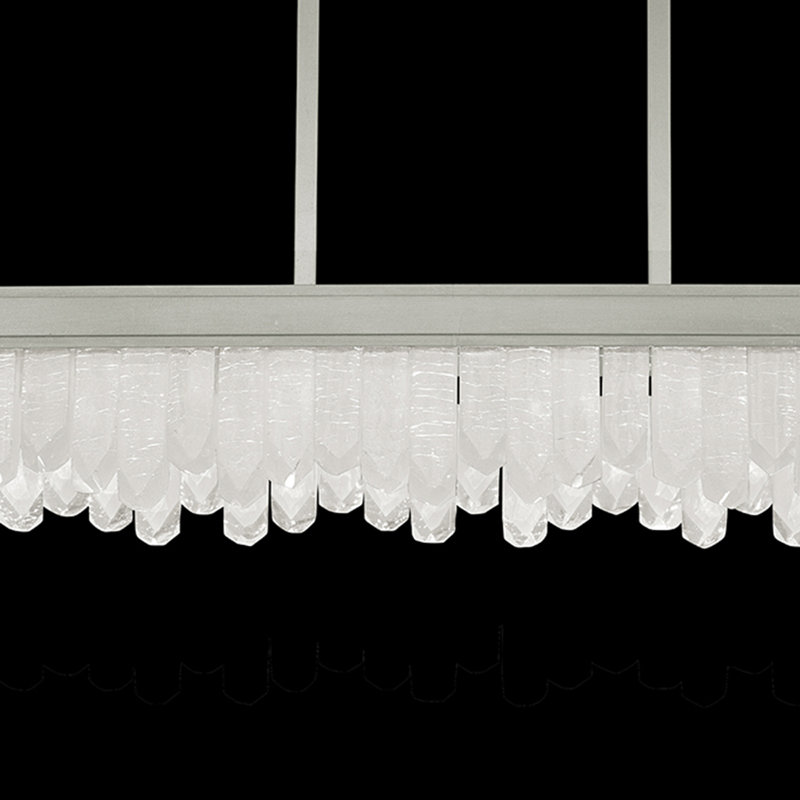 Luminaire suspendu rectangulaire 48 po Lior, Argent