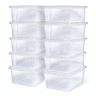 Contenant de rangement en plastique empilable Homz