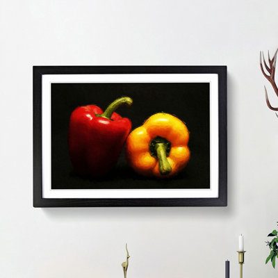 Red & Yellow Bell Pepper - Picture Frame Painting Print