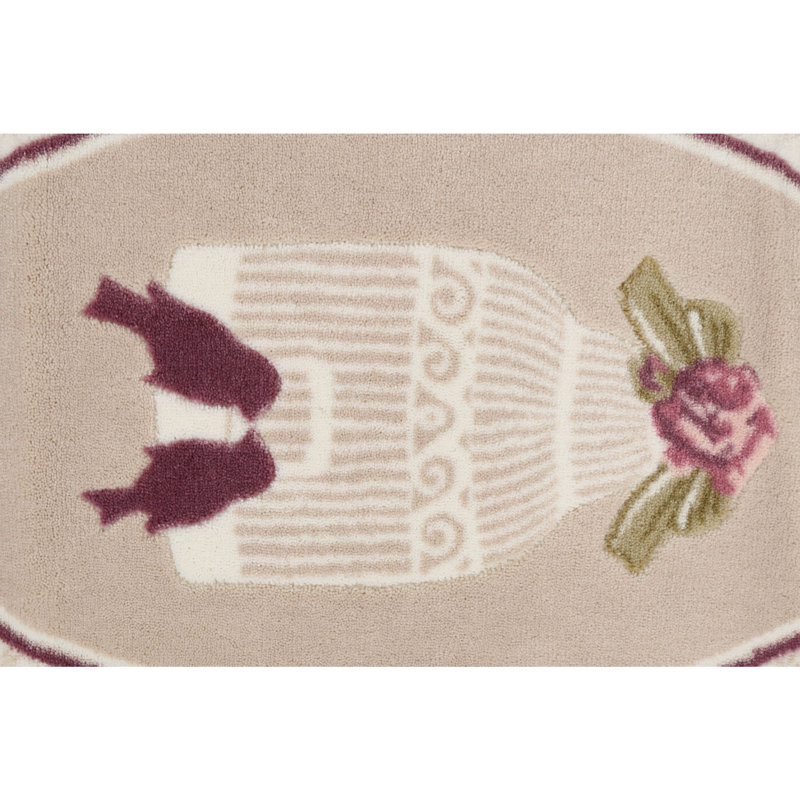 Tapis pour salle de bain Melbourne, Mauve / blanc / beige, H 0,5 po x l 25,98 po x L 42,13 po