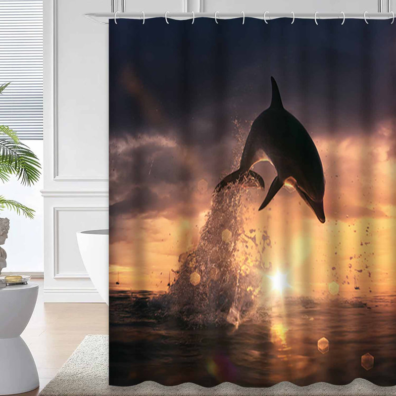 Magnifique rideau de douche avec 12 crochets, L 72 po x l 78 po