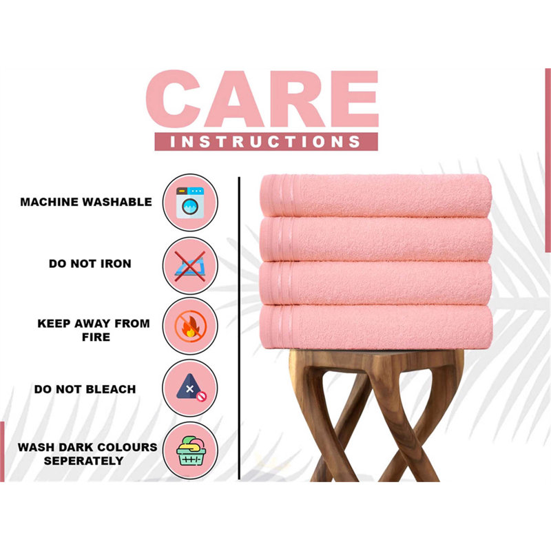 100% Cotton Bath Sheet, Pink