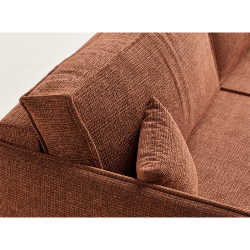 3 Seater Reclining Sofa, Copper Polyester/Chenille