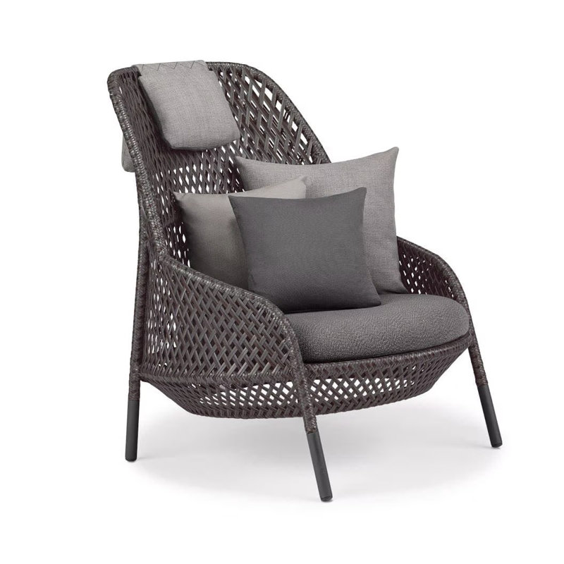 Ahnda Outdoor Lounge Chair, Elemental, Natura Dark Gray