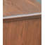 Console télé rétro en bois massif avec portes géométriques en relief