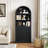 70.86''H Arched Storage Bookcase With Fluted Door And Drawer-1944152960