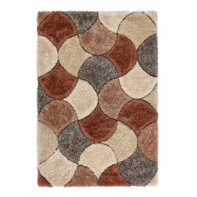 3D Scallop Ox Terracotta Rug