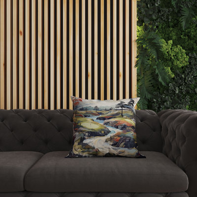 Coussin en suède avec housse amovible Mountain Vista