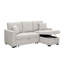 76.5" Linen Blend Upholstered Sectional with Pull-Out Bed and Chaise Storage-137388324