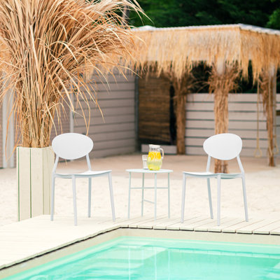 Eilonwy Stacking Patio Dining Side Chair