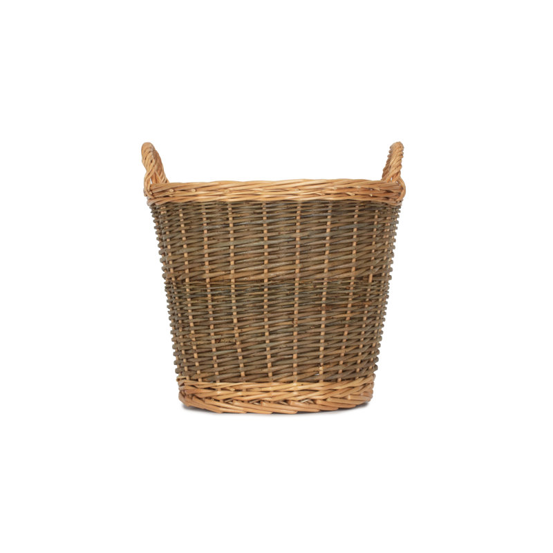 Schary Wicker Lined Log Basket, 34cm H x 33cm W x 33cm D