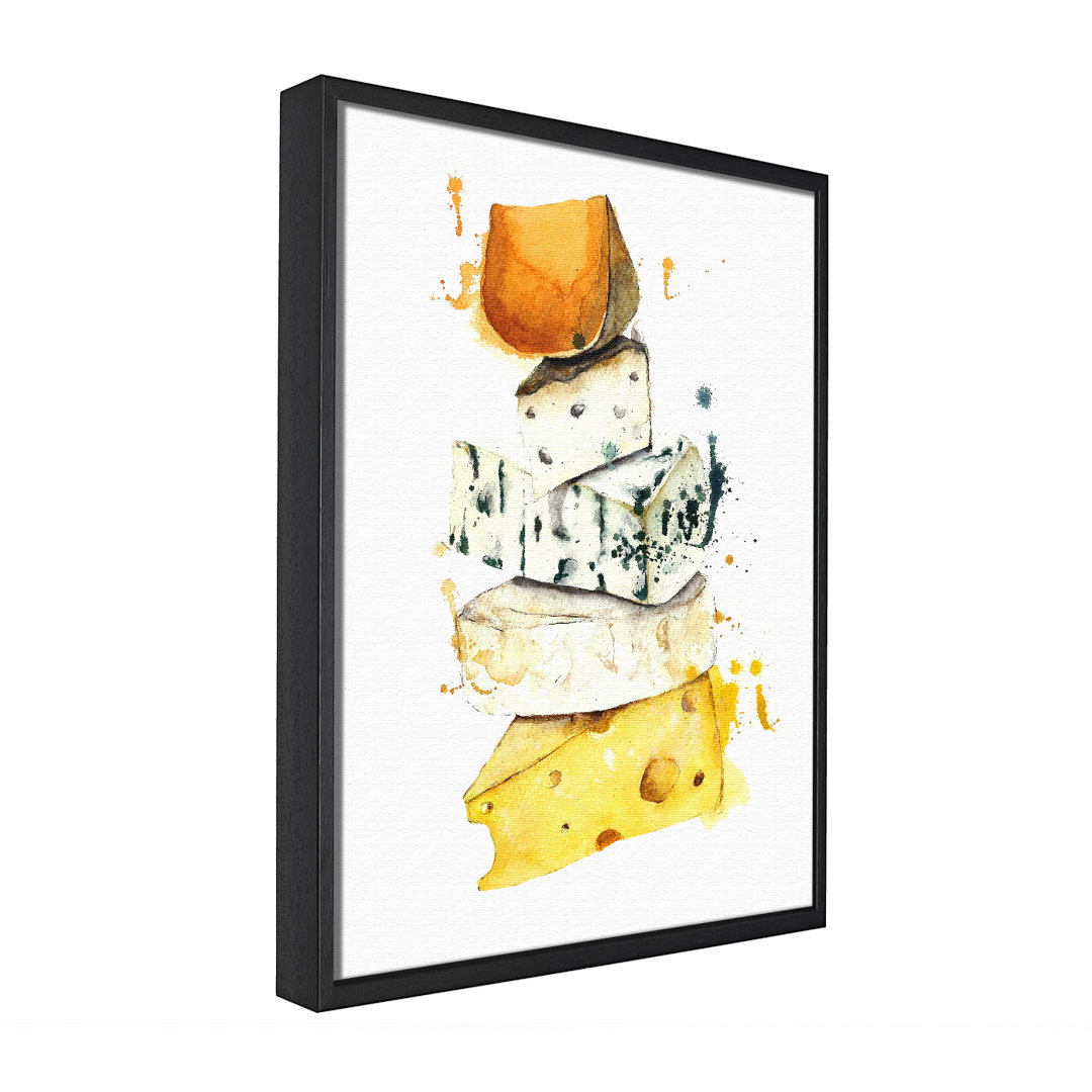 Cheese Selection - Einzelner Bilderrahmen Grafik auf Leinwand