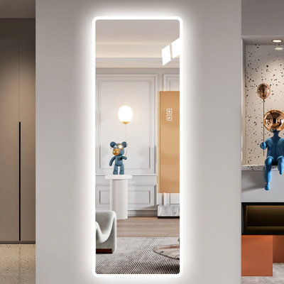 Miroir pleine grandeur de grande taille avec éclairage à DEL - 65 po x 21,7 po - idéal pour la chambre à coucher, le vestiaire, les luminaires de salle de bain de 21 po et 21,7 po pour l'hôtel