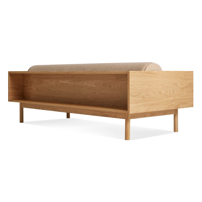 Souvenir Sofa, White Oak, Irving Copper Stripe