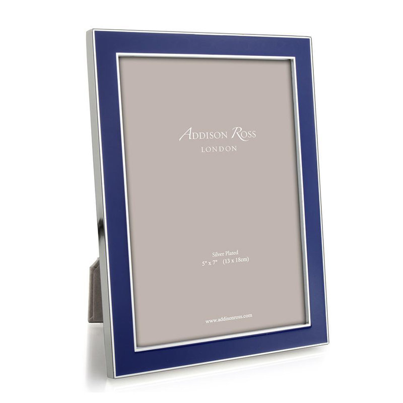 Picture Frame, Royal Blue/Silver, 5" x 7"