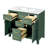 Modern Freestanding 36'' Bathroom Vanity Set With Ceramic Sink - Solid Wood Frame For Elegant Bathroom Storage
