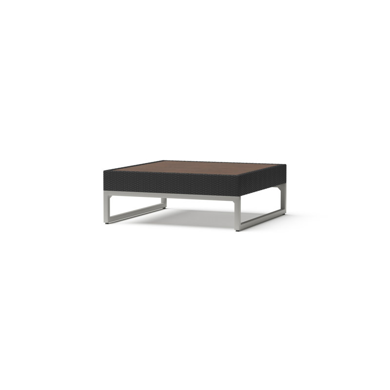6 Piece Outdoor Sectioanl Seating Group, Centered Ink Stripe Sunbrella®, Brown