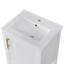 Meuble-lavabo de 20 po avec lavabo, armoire de salle de bain avec porte à fermeture douce, support de rangement et tablette ouverte