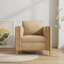  Fauteuil d'appoint rembourré pour le salon, fauteuil moderne avec pieds en métal, blé