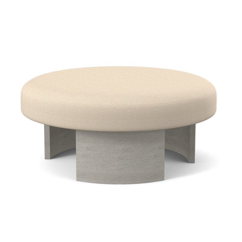 Repose-pieds Eclipse, Bisque, Filigrane ivoire 100% polyester