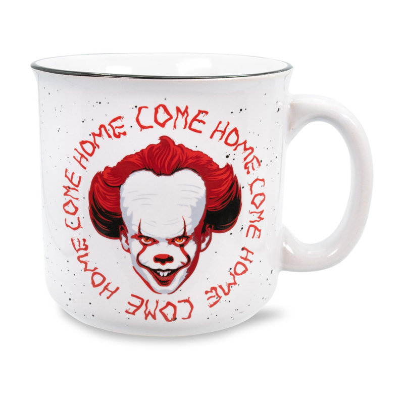 Tasse de camping en céramique IT «Pennywise» | Peut contenir 20 onces
