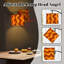  Lampe sur pied arc rétro orange brun ondulé abstrait géométrique haute lampe sur pied à DEL réglable en lin 3 températures