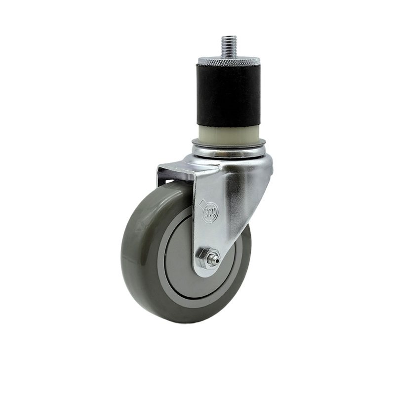 Polyurethane Expanding Caster, Gray