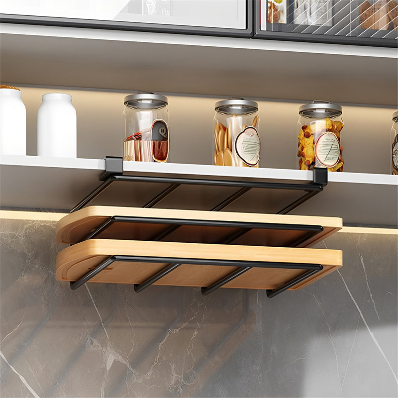 Wall Mounted Required Spice Rack, 8.5cm H x 26cm W x 25cm D