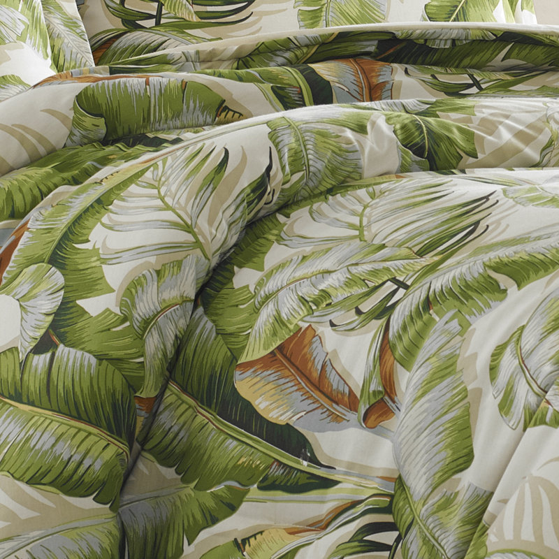 Tommy Bahama Palmiers Cotton Reversible 4 Piece Comforter Set, King Comforter + 3 Additional Pieces