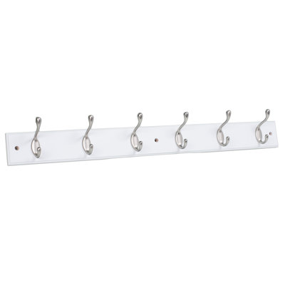 6 - Hook Wall Mounted Coat Rack