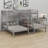 Metal Triple Bunk Bed With Storage Shelves Staircase-590518773